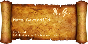 Mars Gertrúd névjegykártya